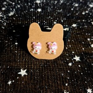 Custom My Melody Hypoallergenic Stainless Steel Post Earrings